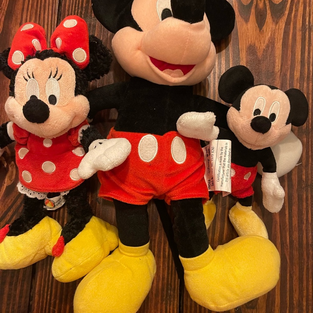 Mickey and Minnie Mouse plush